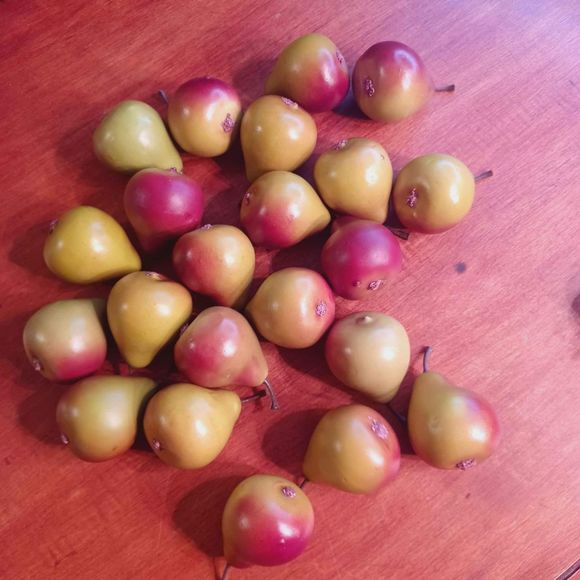 Artificial Pears And Apples Decor 29 Pieces 2-2.5 Inches - Picture 3 of 5